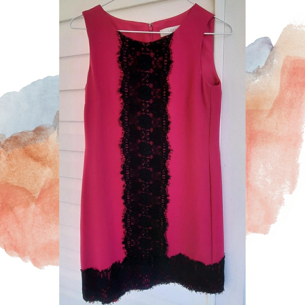 Bright Pink LOFT Cocktail Dress